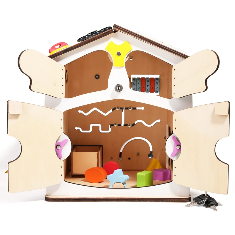 Montessori Holzspielzeug – Busy House XXL für Kinder