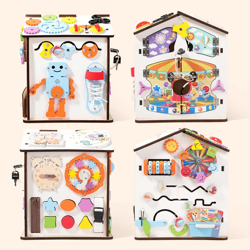 Montessori Holzspielzeug – Busy House XXL für Kinder