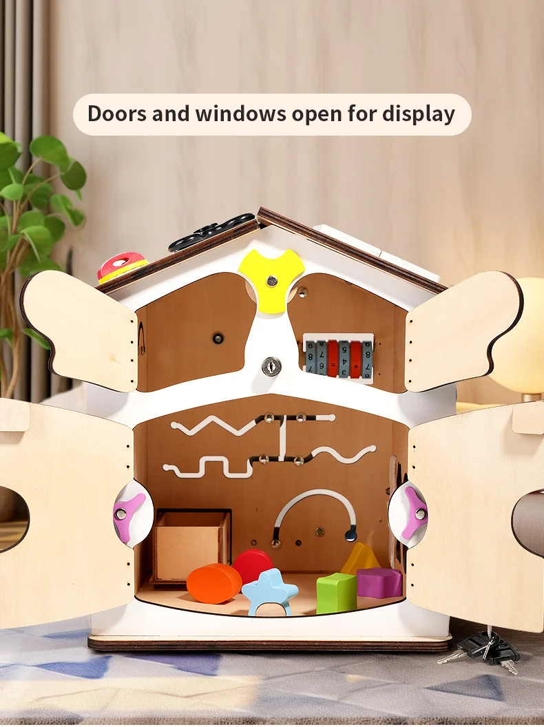 Montessori Holzspielzeug – Busy House XXL für Kinder