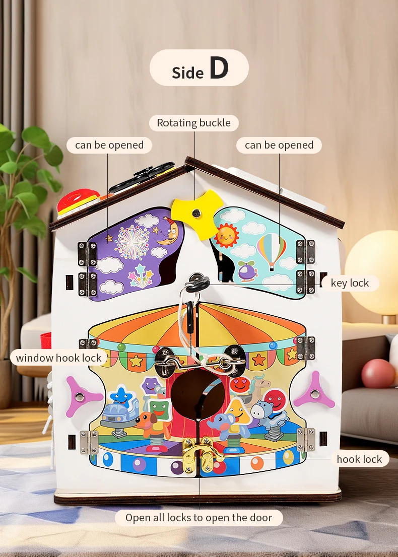 Montessori Holzspielzeug – Busy House XXL für Kinder