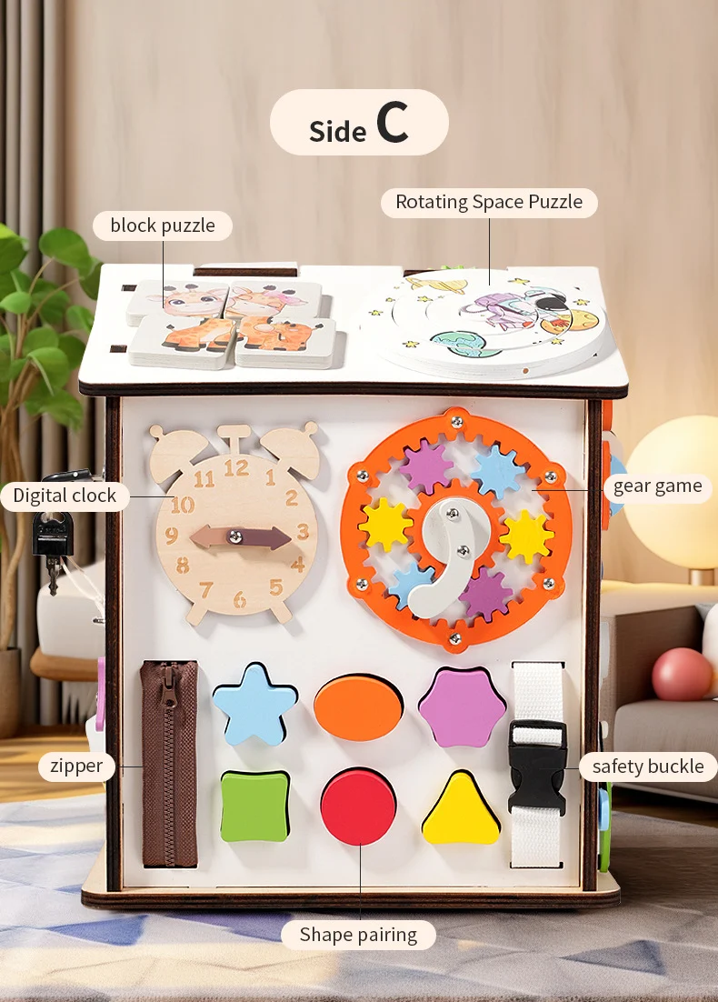 Montessori Holzspielzeug – Busy House XXL für Kinder