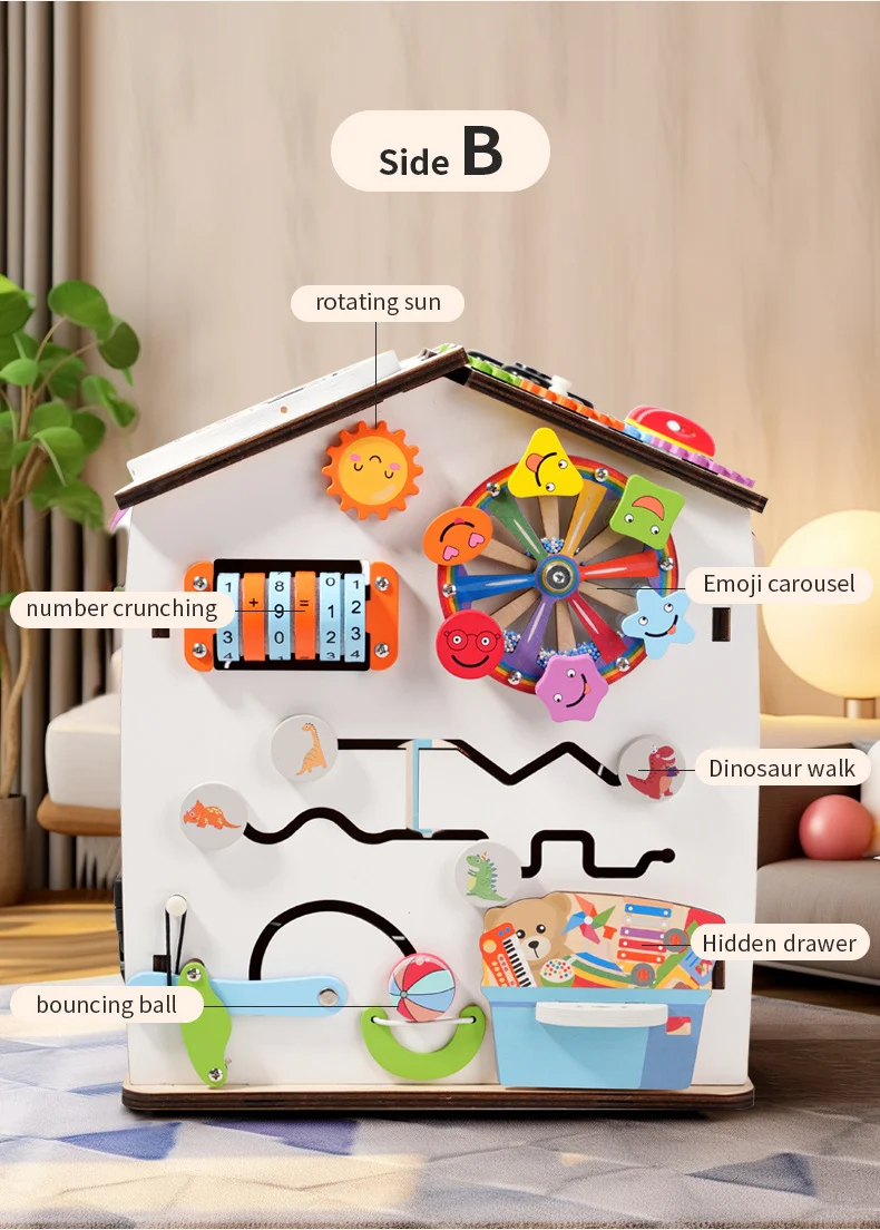 Montessori Holzspielzeug – Busy House XXL für Kinder