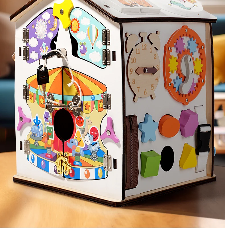 Montessori Holzspielzeug – Busy House XXL für Kinder
