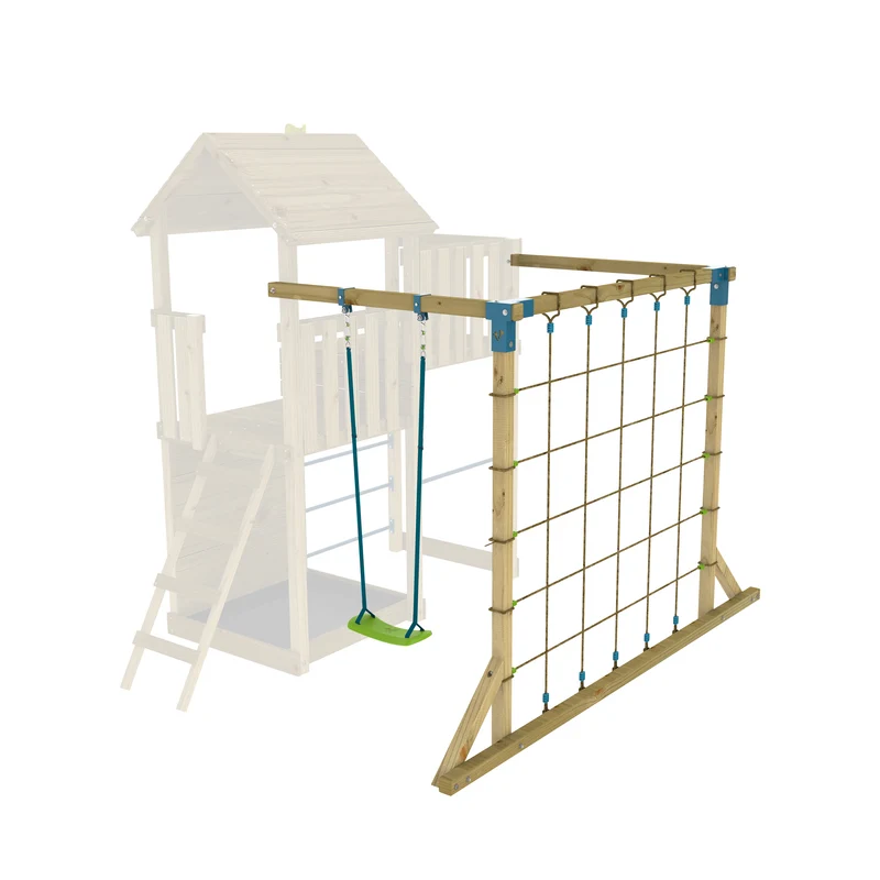 Filet à grimper et balançoire pour aire de jeux SKYWOOD bois FSC®