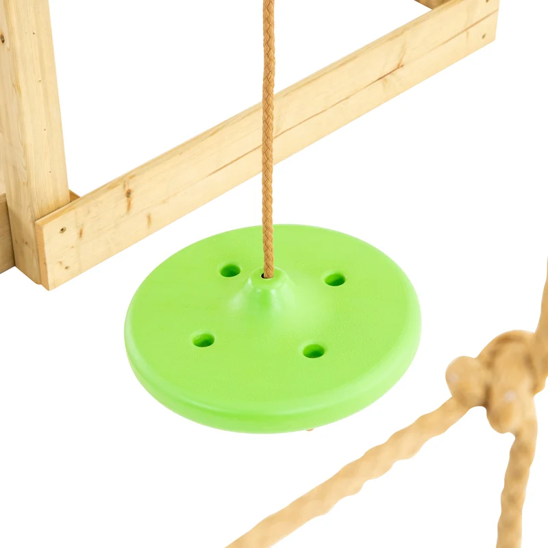 Filet d’escalade et tyrolienne pour aire de jeux Skywood bois FSC®