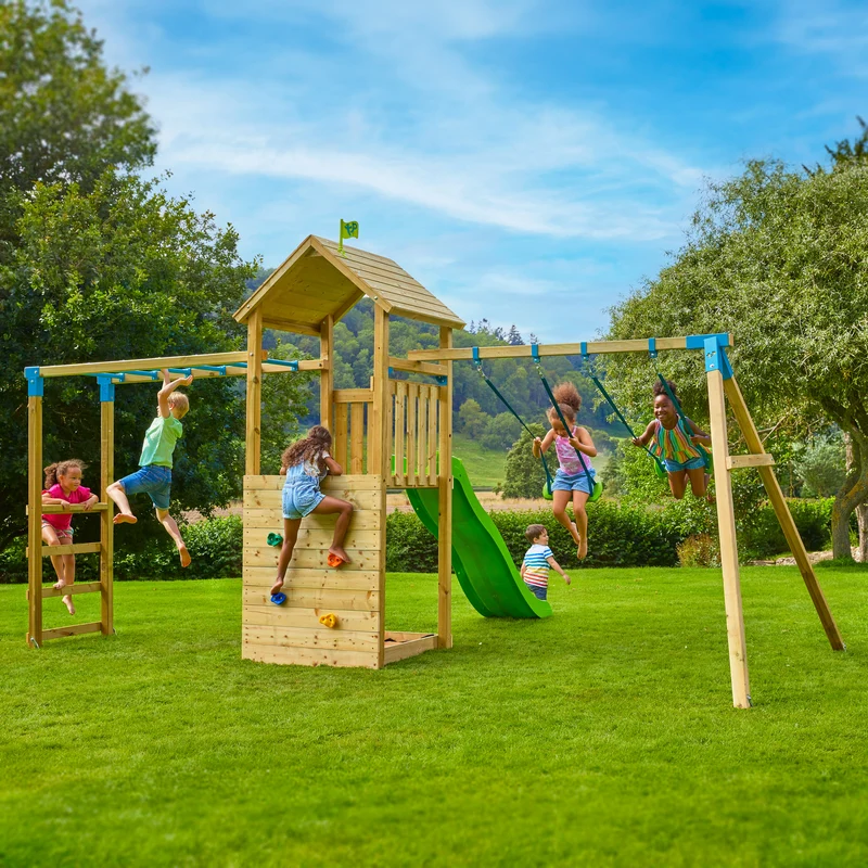 Bras de portique balançoire double avec sièges pour aire de jeux SKYWOOD bois FSC®