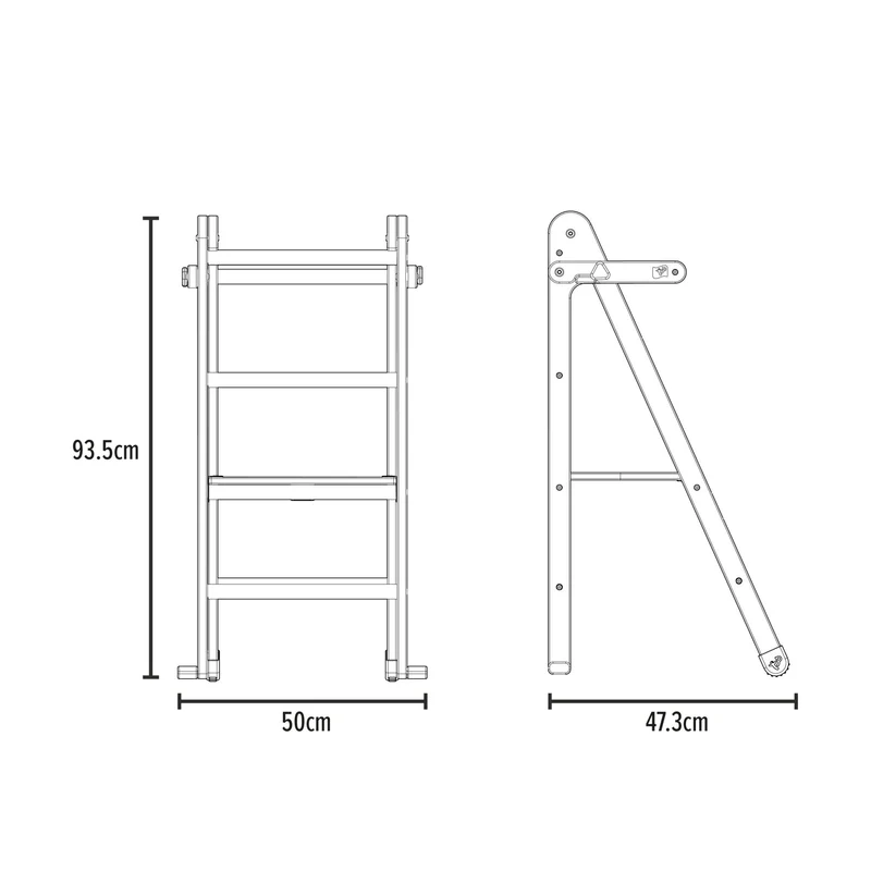 Tour d'apprentissage pliable Montessori en bois FSC® pour enfant dès 18 mois