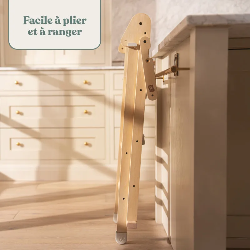 Tour d’apprentissage pliable et tableau créatif en bois FSC® pour enfant dès 18 mois