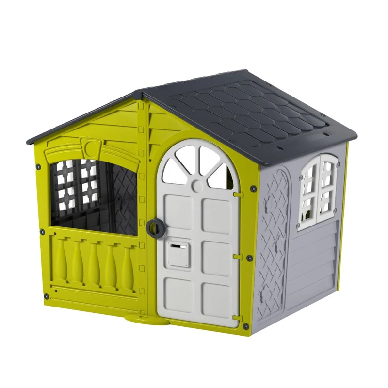 Cabane enfant plastique vert citron STORM