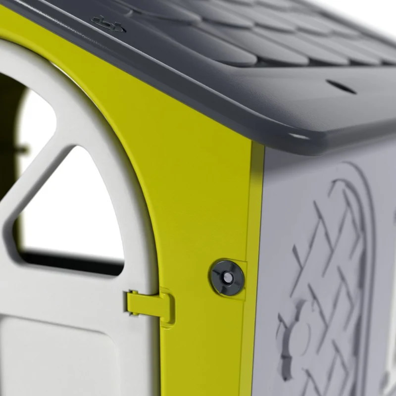 Cabane enfant plastique vert citron STORM