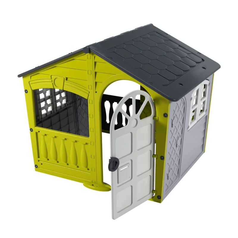 Cabane enfant plastique vert citron STORM