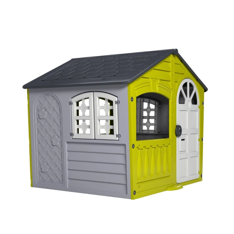Cabane enfant plastique vert citron STORM