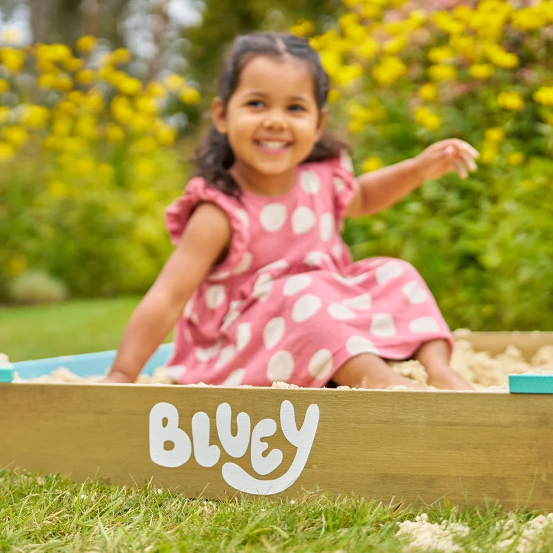 Bac à sable enfant BLUEY avec bâche et couverture bois FSC®