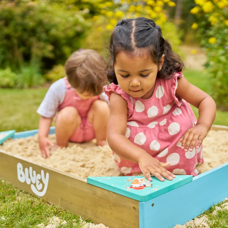 Bac à sable enfant BLUEY avec bâche et couverture bois FSC®