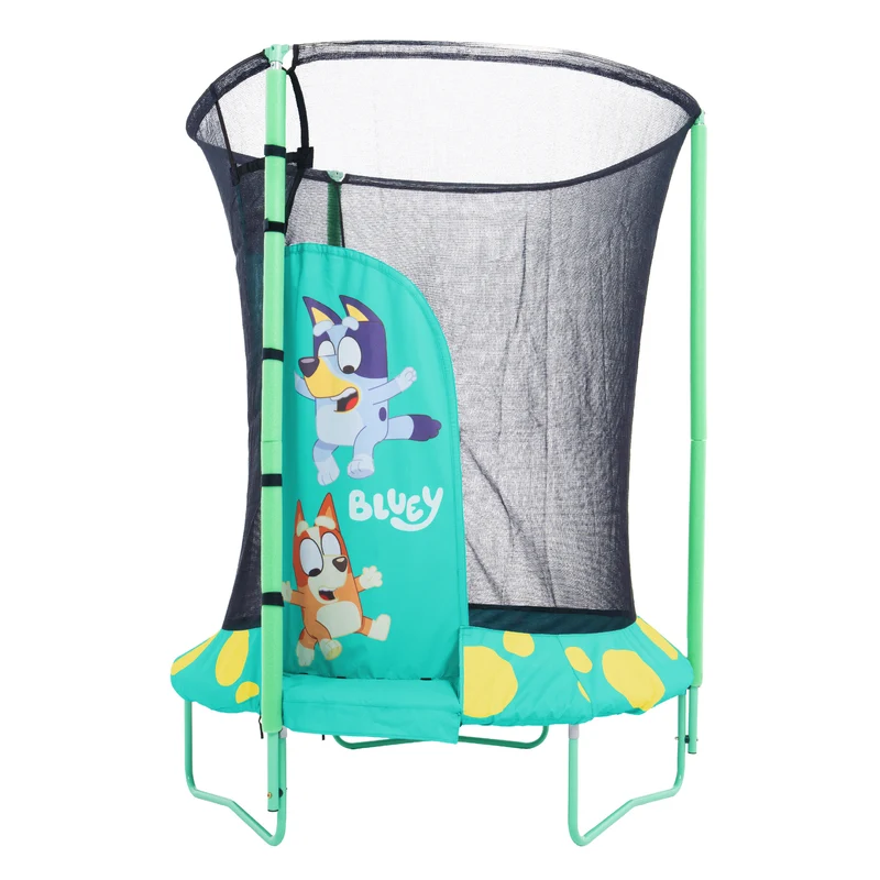 Trampoline enfant rond D140 cm JUNIOR Bluey avec ouverture igloo