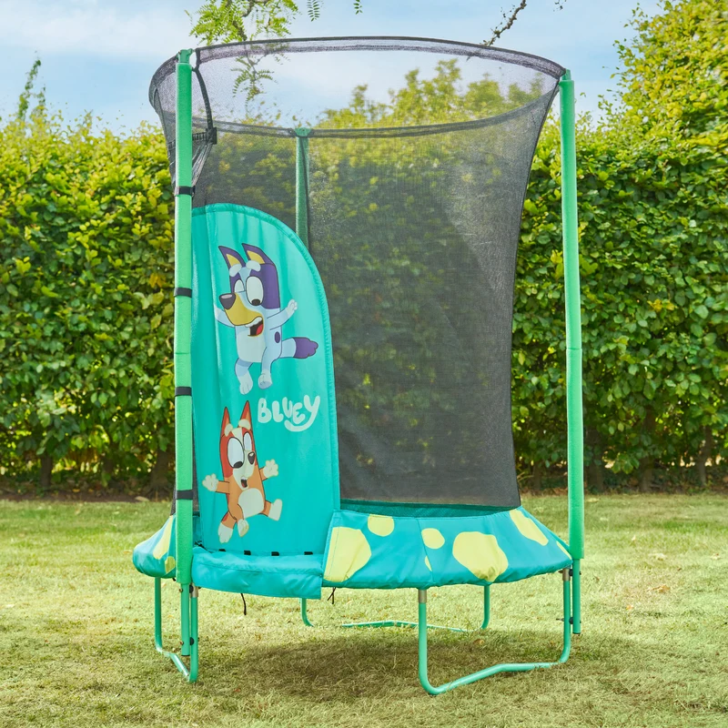 Trampoline enfant rond D140 cm JUNIOR Bluey avec ouverture igloo