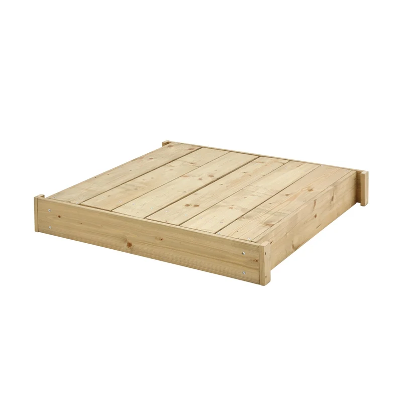 Bac à sable bois FSC® avec bancs intégrés et kit de jeux EXPLORATEUR