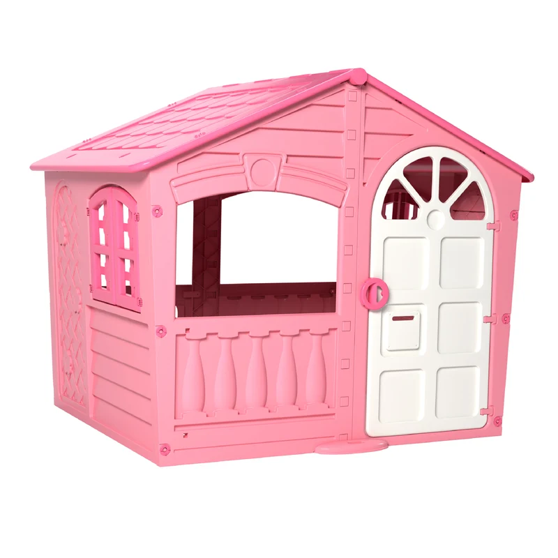 Cabane enfant plastique rose BARBE À PAPA