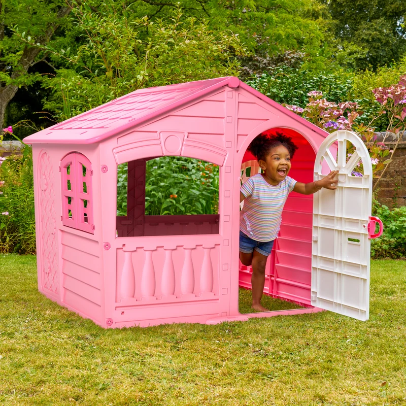 Cabane enfant plastique rose BARBE À PAPA