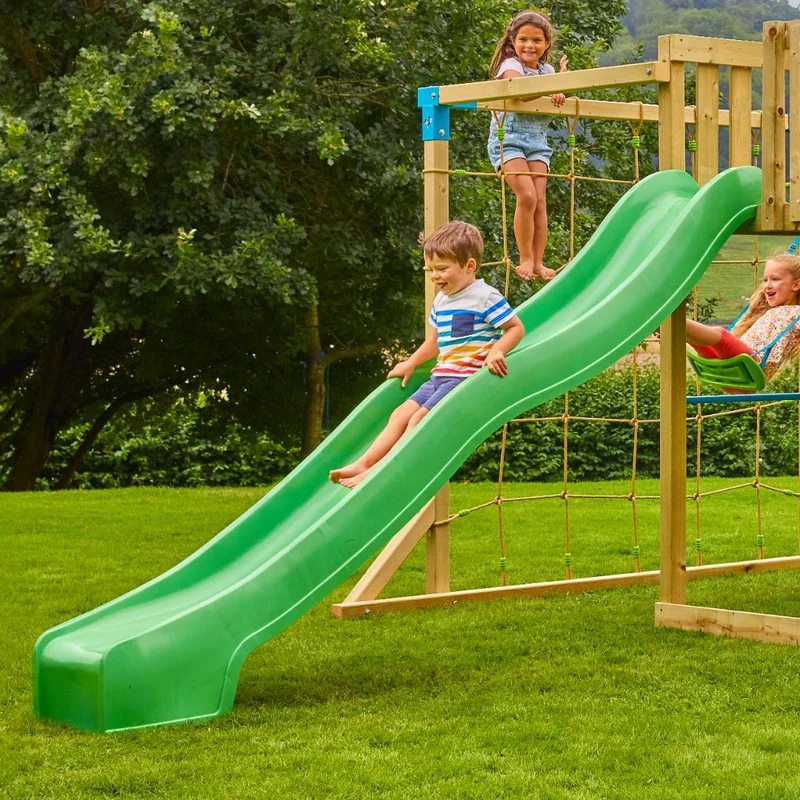 AIre de jeux XXL 3 tours et 2 ponts suspendus - bois FSC® - KUMQUAT SKYWOOD