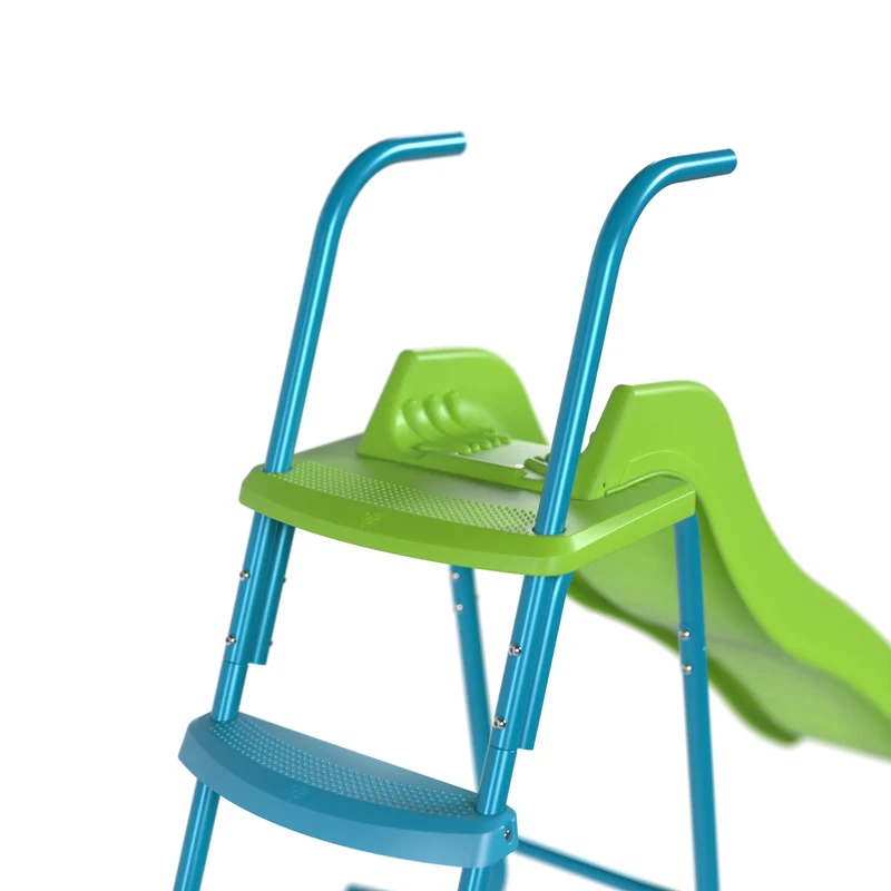 Toboggan ondulé L175 cm - dès 3 ans - 3 marches - vert pomme