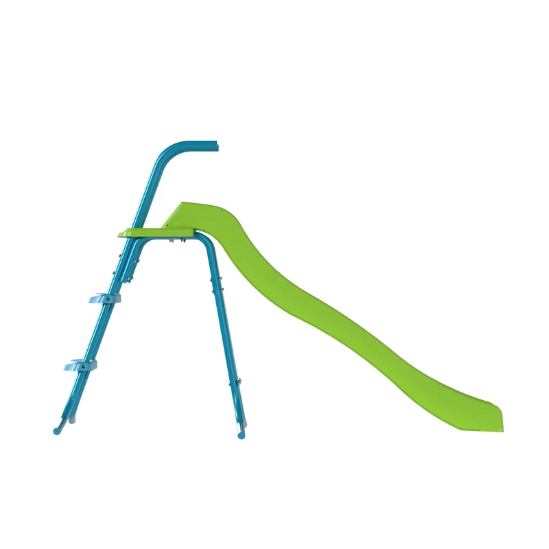 Toboggan ondulé L175 cm - dès 3 ans - 3 marches - vert pomme