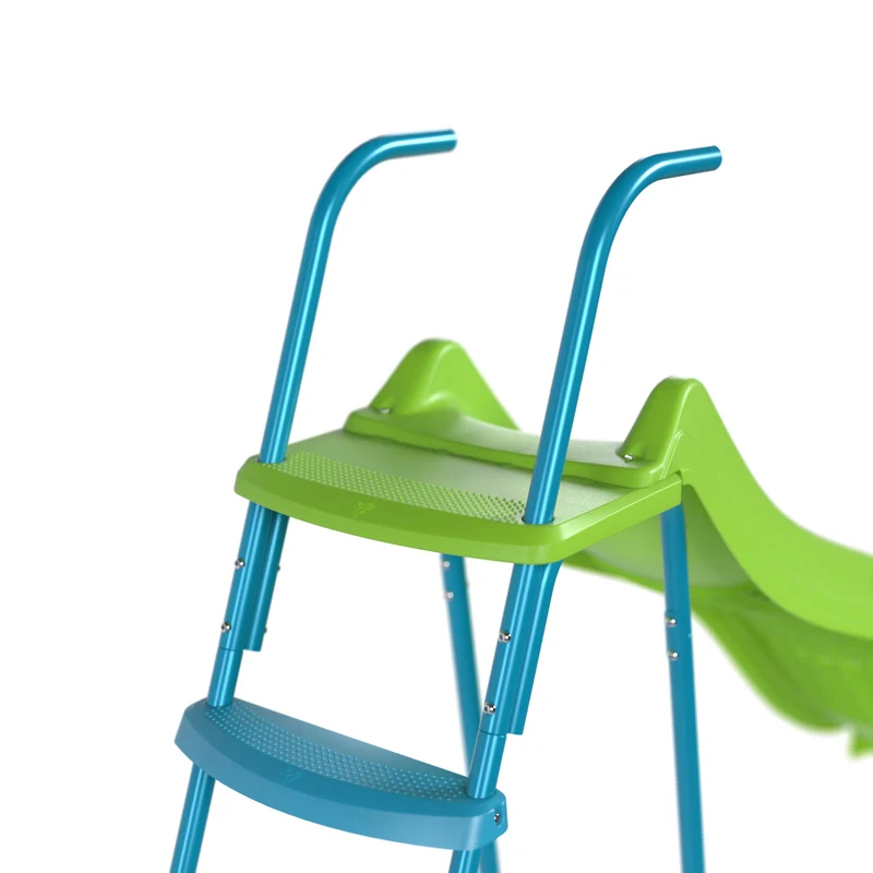 Toboggan ondulé L220 cm - 3-10 ans - 4 marches - vert pomme