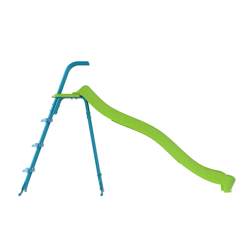 Toboggan ondulé L220 cm - 3-10 ans - 4 marches - vert pomme