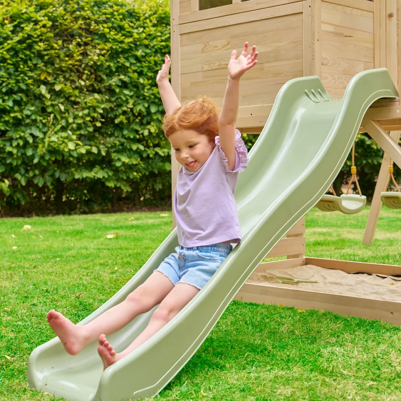 Glissière de toboggan L175 cm - H80 à 100 cm - vert kaki - WAVY