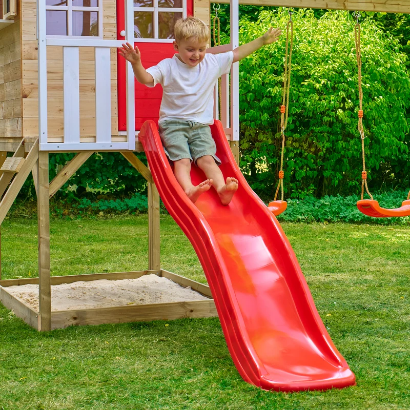Glissière de toboggan L175 cm - H80 à 100 cm - rouge - WAVY