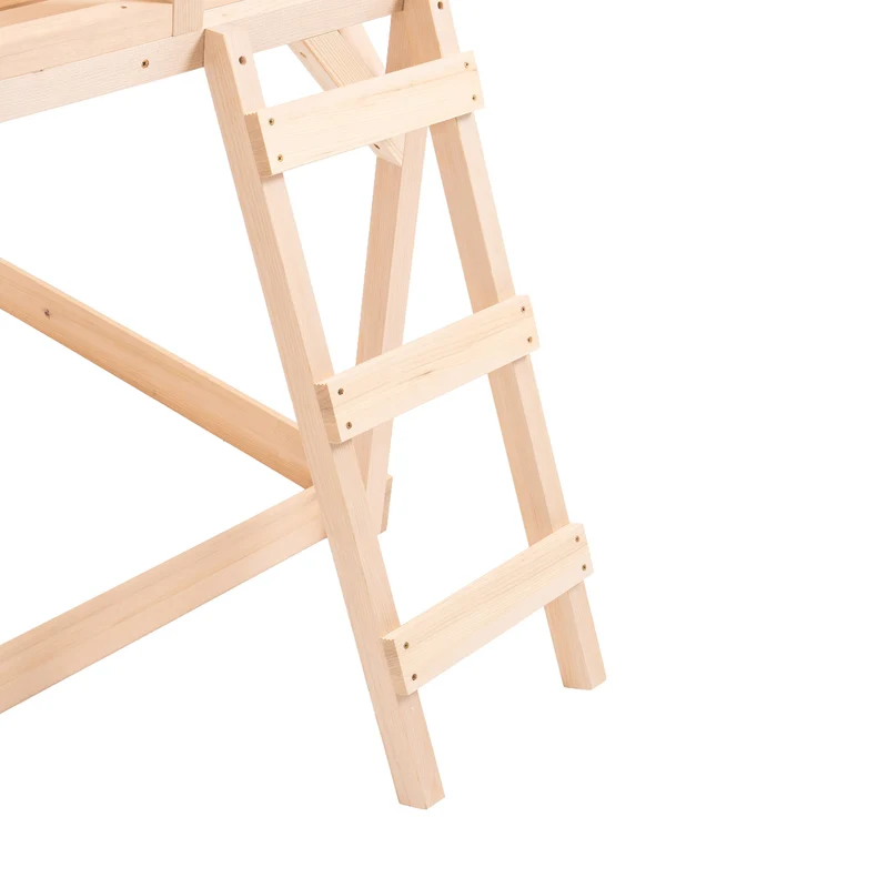 Plateforme pilotis avec balcon naturel en bois FSC® pour cabane enfant modulable