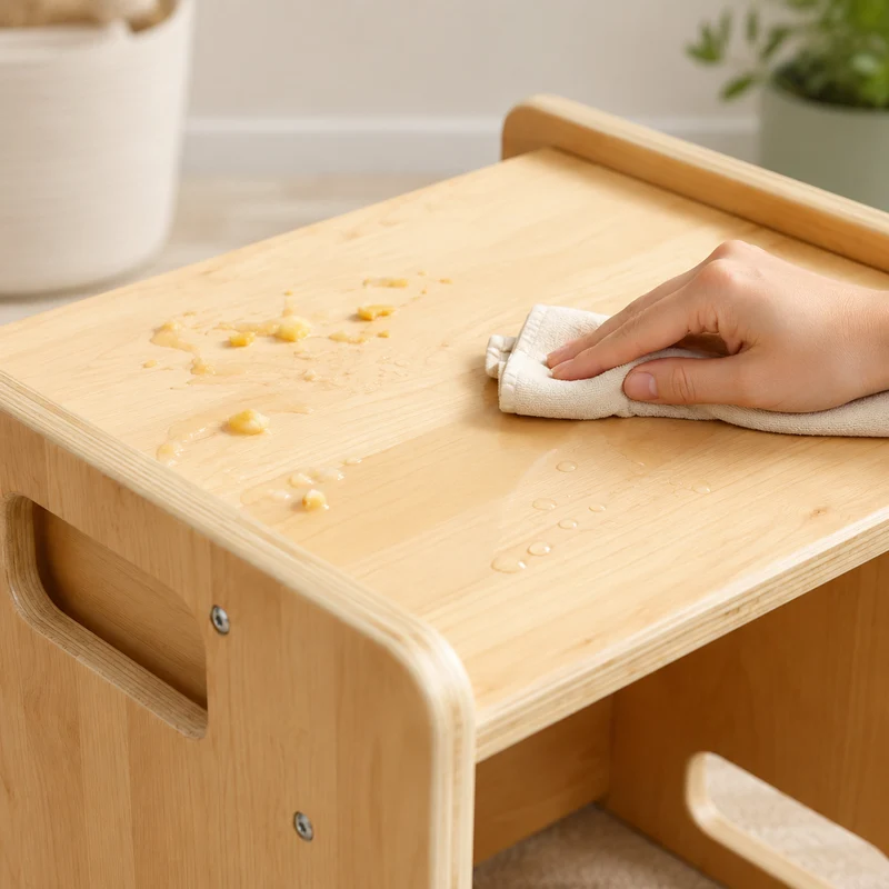 3-in-1 Montessori Kindertisch mit Stuhl aus Bambus