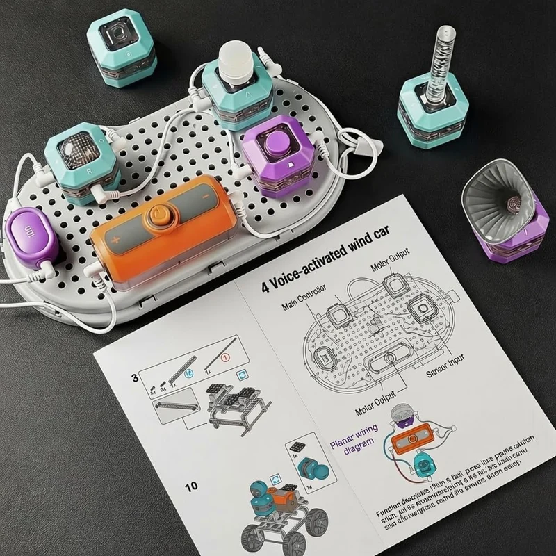 STEM Elektronik Baukasten Kinder – 201 Teile Technik Experimentierkasten
