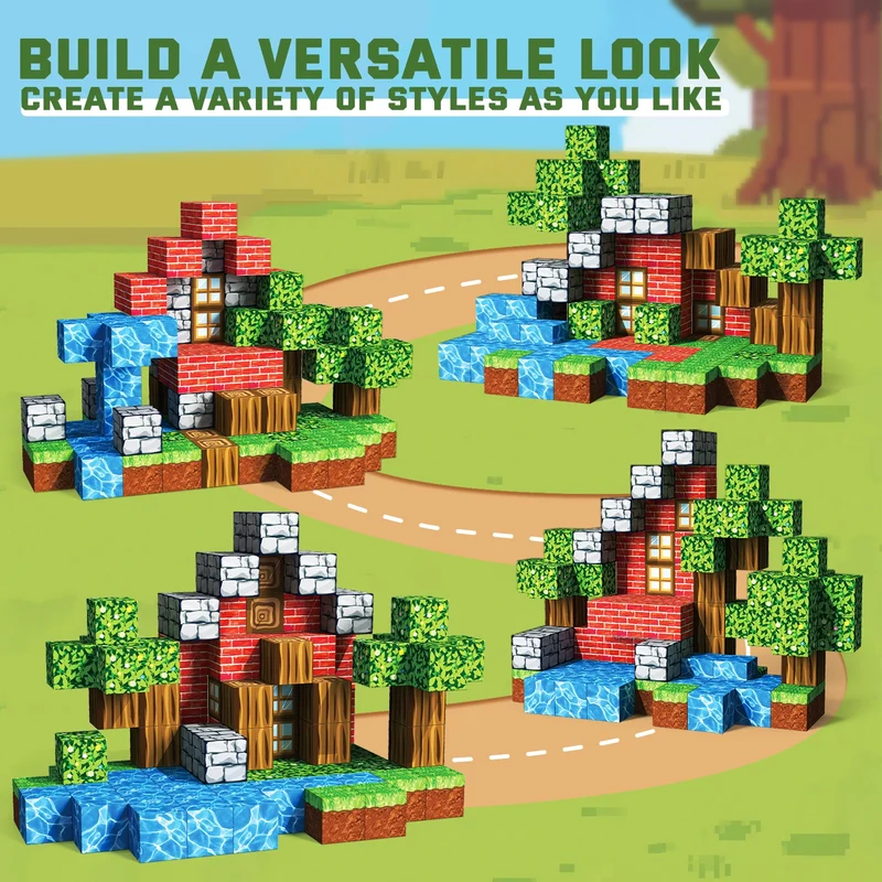 Magnetbausteine Pixel-Welt 2 cm – Kreatives 3D-Bauset für Kinder