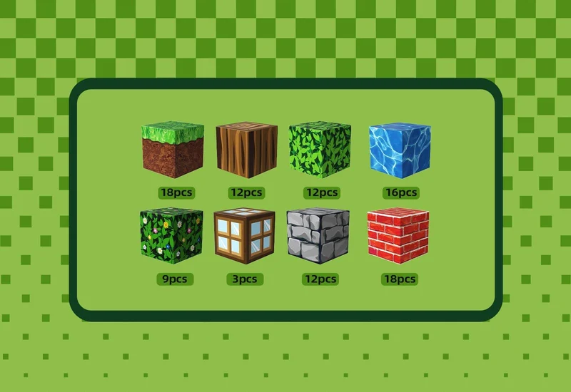 Magnetbausteine Pixel-Welt 2 cm – Kreatives 3D-Bauset für Kinder