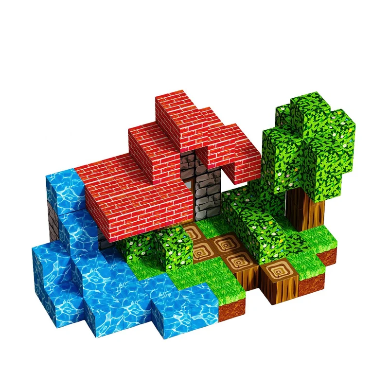 Magnetische Bausteine Montessori – Pädagogisches Spielzeug