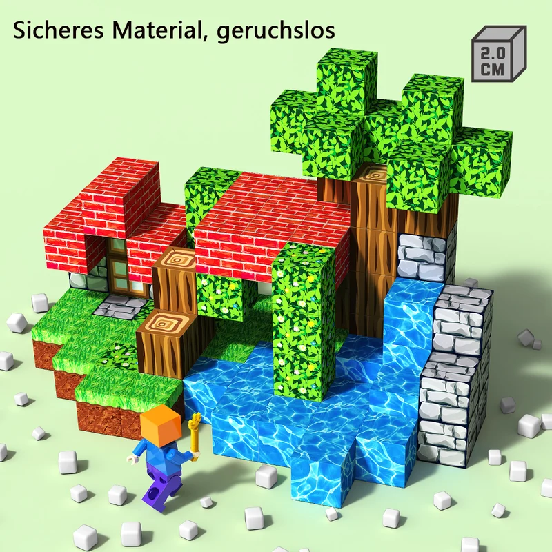 Magnetische Bausteine Montessori – Pädagogisches Spielzeug