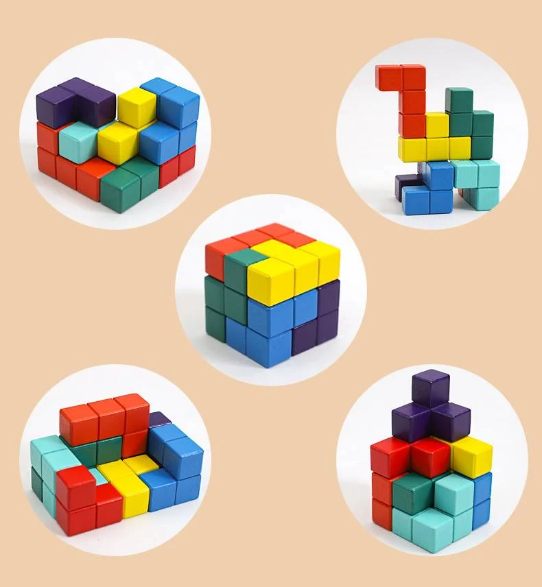 Klassensatz SOMA-Würfel aus Holz – 3D Gehirntraining & Mathematikspielzeug