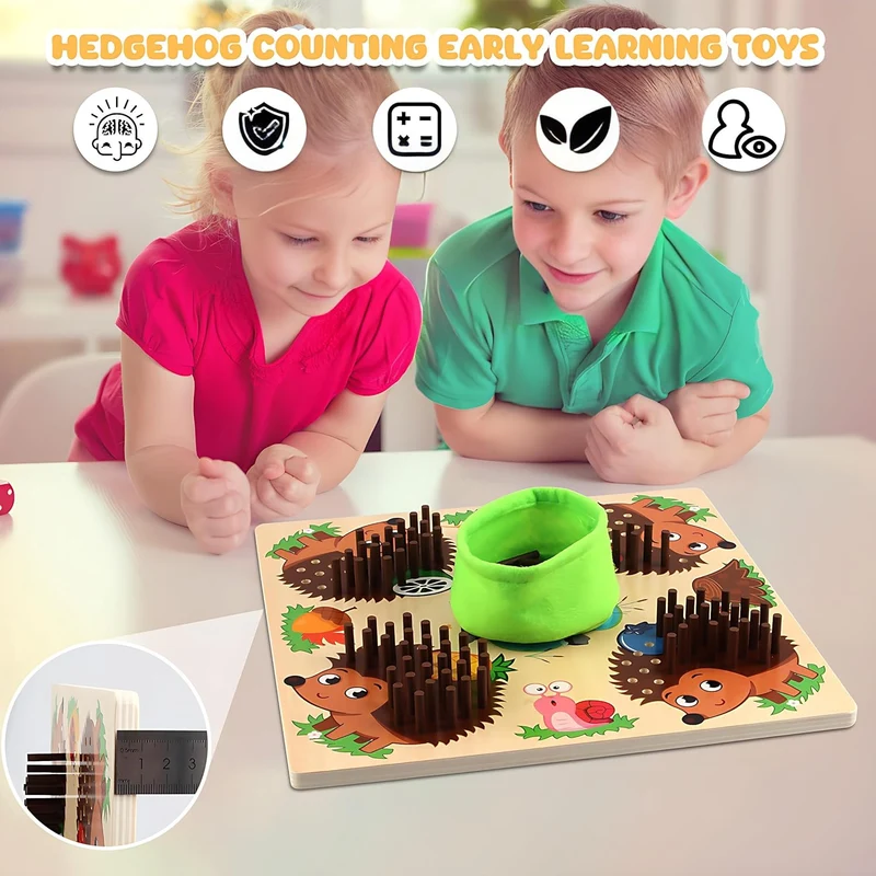 Montessori Igel Spiel – Steckspiel & Motorik Lernspiel für Kinder