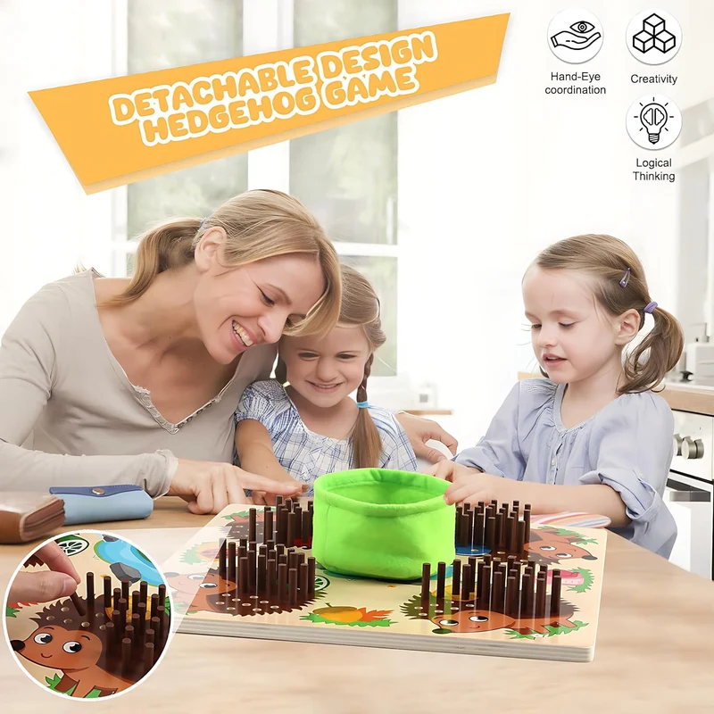 Montessori Igel Spiel – Steckspiel & Motorik Lernspiel für Kinder