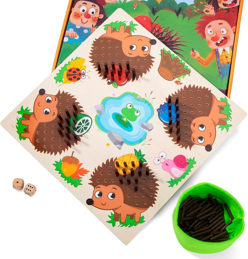 Montessori Igel Spiel – Steckspiel & Motorik Lernspiel für Kinder