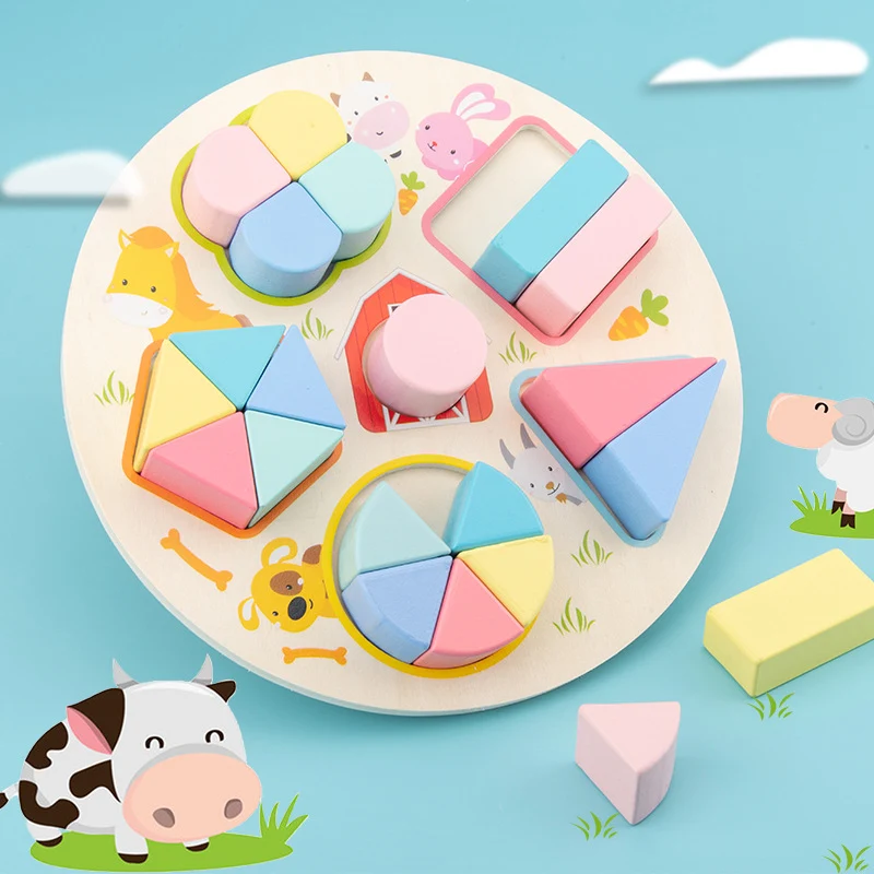 Montessori Formen Steckspiel aus Holz – Farben & Formen Lernspiel für Kleinkinder
