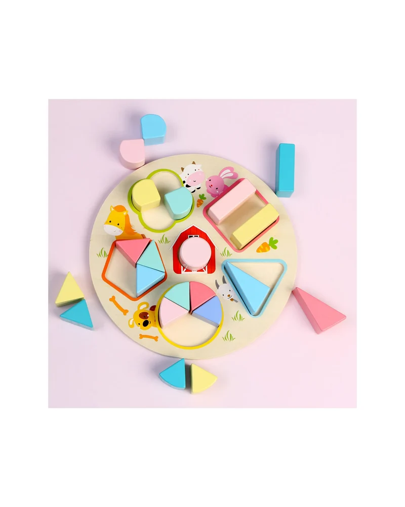 Montessori Formen Steckspiel aus Holz – Farben & Formen Lernspiel für Kleinkinder