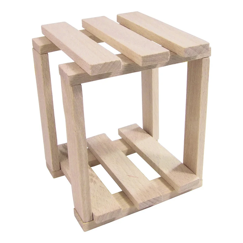 Vilac - Jeu de construction en bois, Batibloc Classic 100 planchettes - 3 ans+