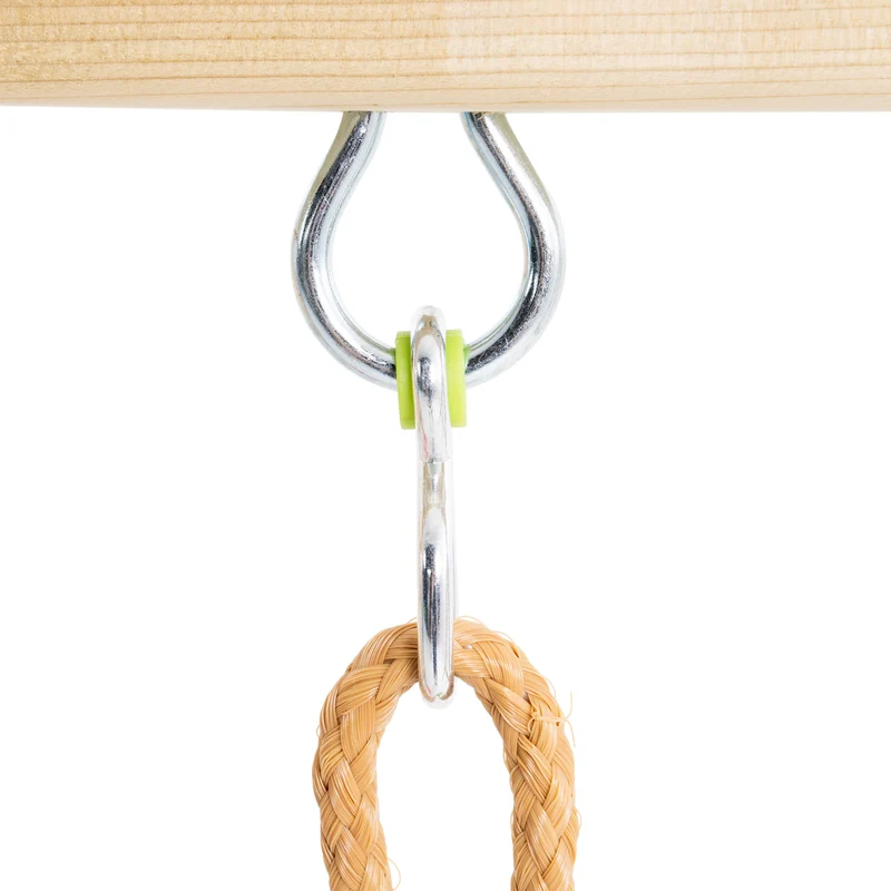 Bras de portique en bois FSC® 1 balançoire verte pour cabane enfant modulable