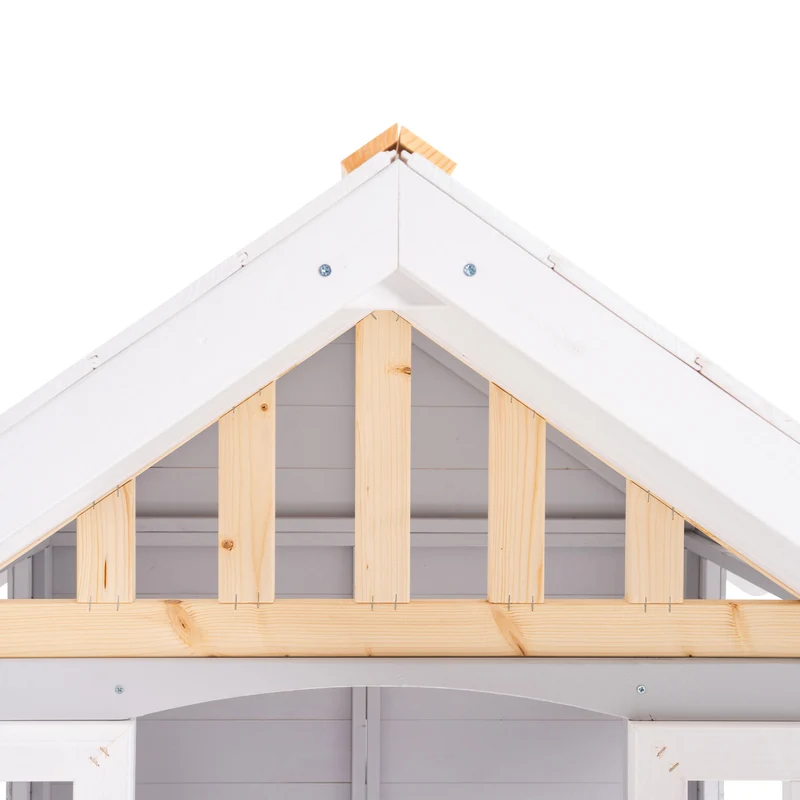Cabane enfant modulable sur pilotis avec balançoire et toboggan - bois FSC® - PERCE-NEIGE