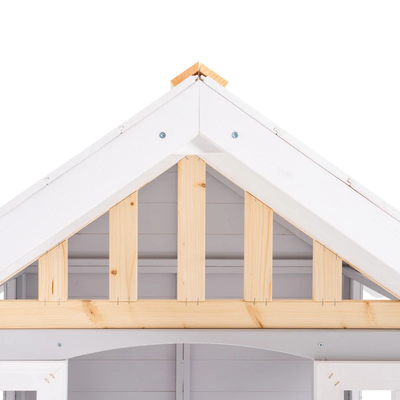 Cabane enfant modulable sur pilotis avec toboggan - bois FSC® - PERCE-NEIGE
