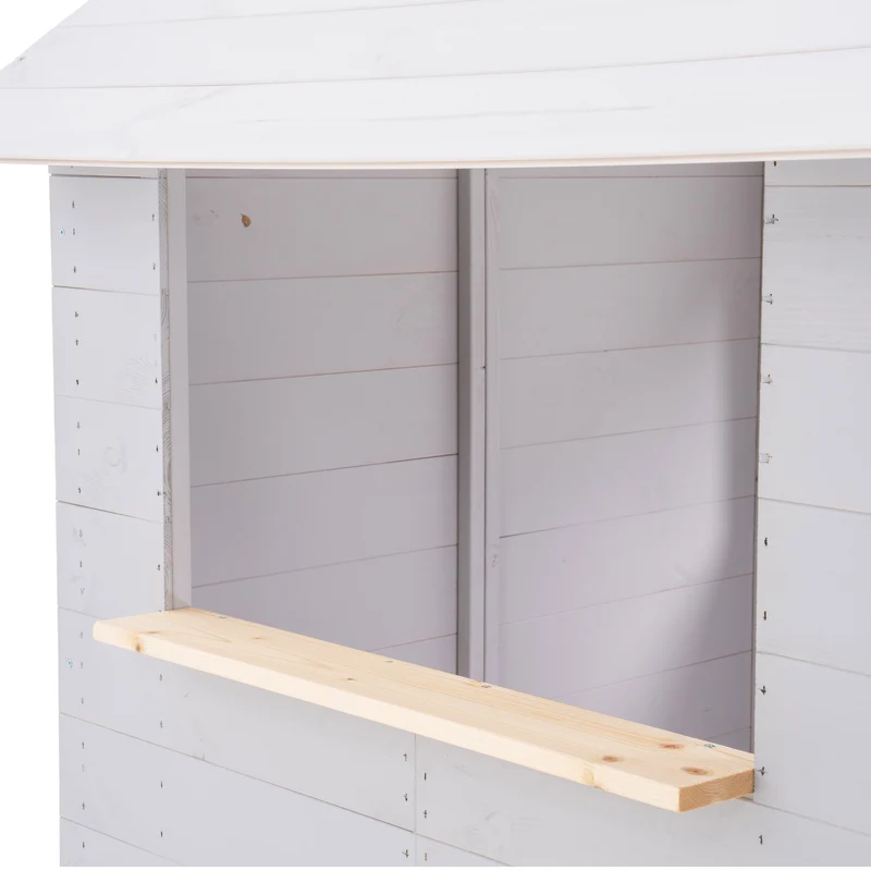 Cabane enfant modulable sur pilotis avec toboggan - bois FSC® - PERCE-NEIGE