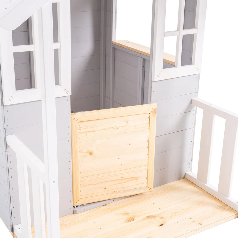 Cabane enfant modulable sur pilotis avec toboggan - bois FSC® - PERCE-NEIGE