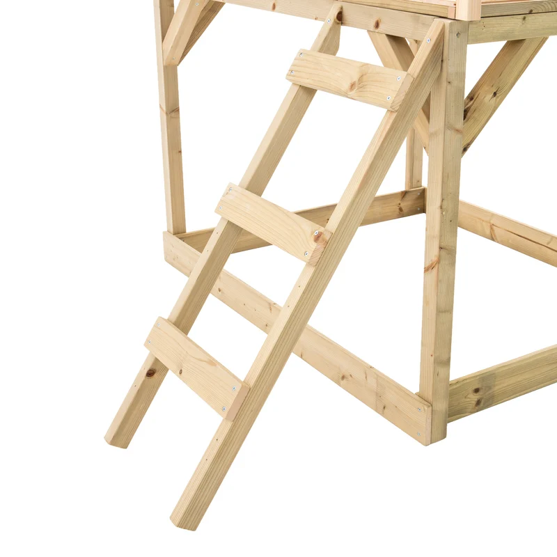 Cabane enfant modulable sur pilotis 2 balançoires et toboggan - bois FSC® - JACINTHES